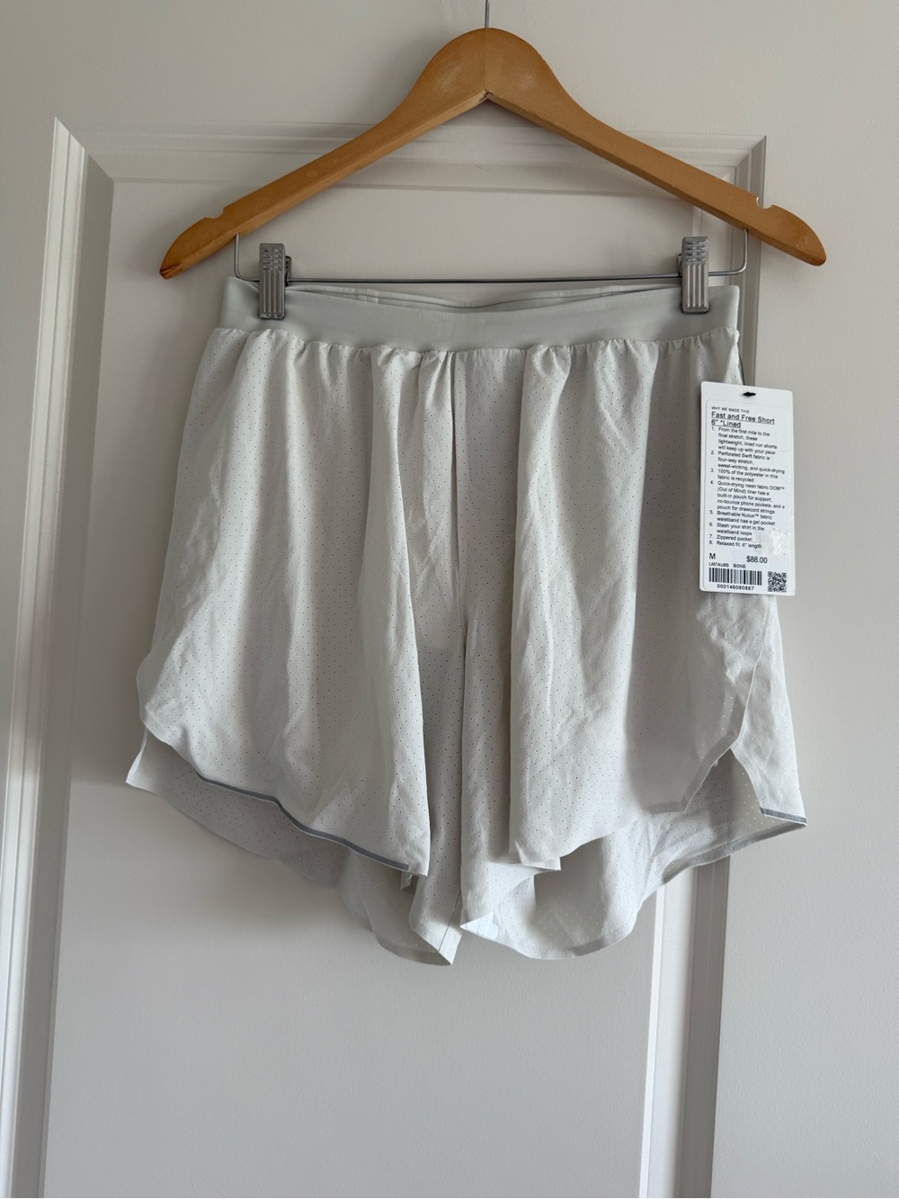Lululemon Men's Size M Fast Free Lined Short 6” BONE New